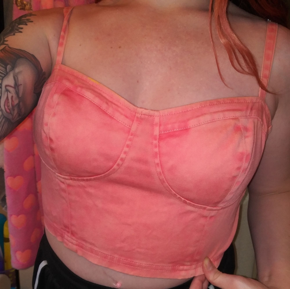 Jean Tank Crop Top